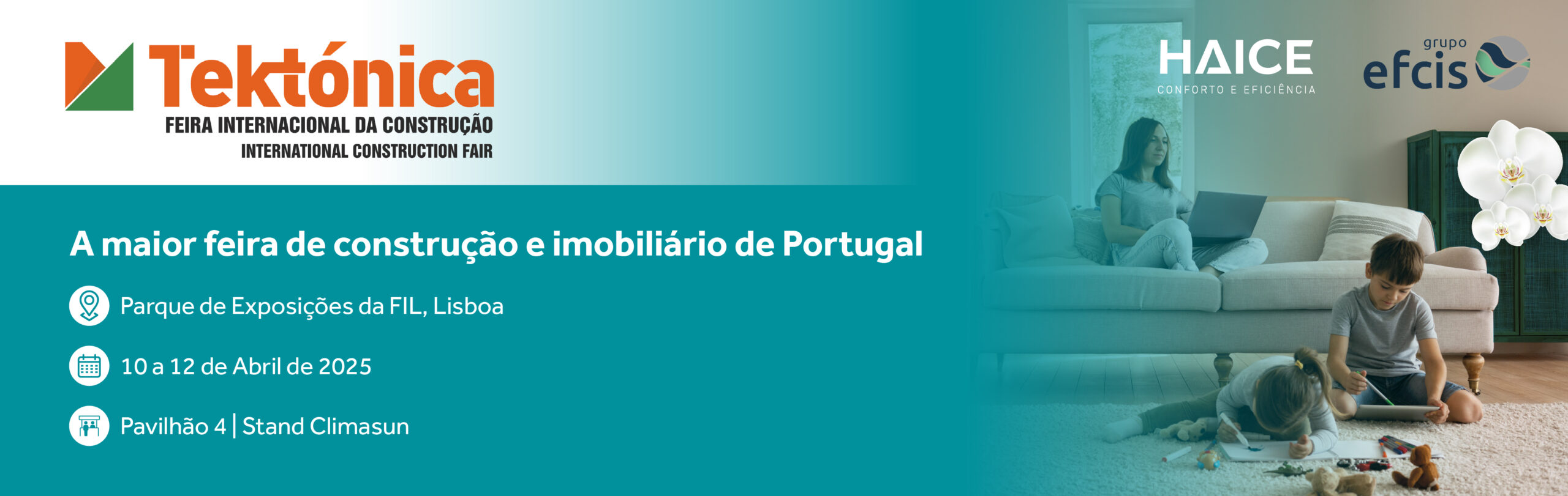 Banner da Tektonica, em que a Haice fez a sua estreia em 2025 na feira internacional da construção.